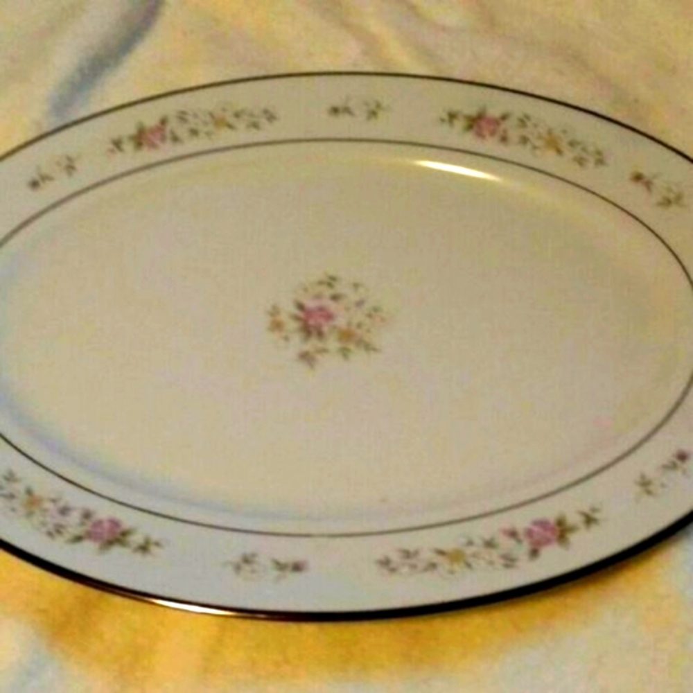 🔥Lenox Vtg. Platter Bouquet Collection Porcelain Imported Platter 14" X 10